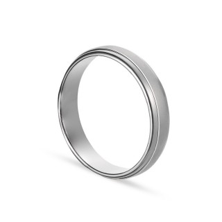 Alianza de oro blanco 9k lisa mate y brillo 4mm Oro Vivo