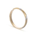 Alianza de oro bicolor 18k fantasy ranuras 2,5 mm
