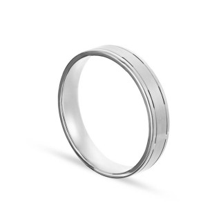 Alianza de plata Mate y brillo 4.5 MM