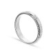 Alianza de plata Lapidada de 4MM