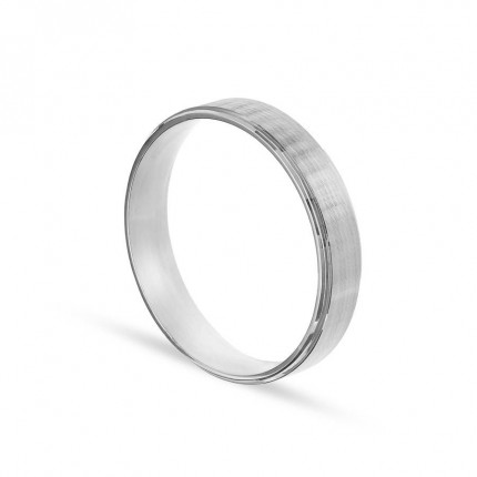 Alianza de plata Lapidada de 4.5 MM