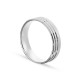 Alianza de plata lapidada con 3 ranuras de 5.5 MM