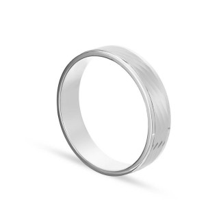 Alianza de plata Ondulada Mate de 5.5 MM