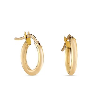 Argolas em ouro amarelo 18 kt 8mm x 2mm