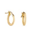 Argolas em ouro amarelo 18 kt 8mm x 2mm
