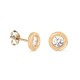 Pendientes de oro amarillo 9 KT con chatón de 4 mm