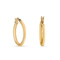Argolas lisas em ouro amarelo 9 kt 15x 2 mm