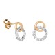 Brincos em ouro amarelo 9 kt com círculo duplo