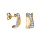 Brincos em ouro bicolor 9 kt