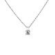 Colar ouro branco 9 kt zircónia 4 garras 42 cm