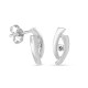 Pendientes de oro blanco 9 KT con circonita central