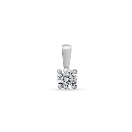 Colgante de oro blanco 9 KT con circonita 4,75 MM