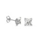 Brincos em ouro branco 9 kt de 9 mm 6x6mm