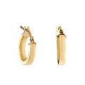 Argolas em ouro amarelo 9 kt planos de 10mm