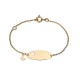 Pulseira em ouro amarelo 9 KT para identificação de borboletas