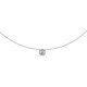 Collar de plata chaton pequeño hilo pescar 42CM