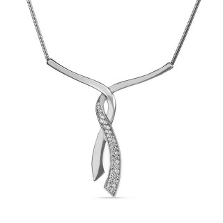 Collar de plata filigrana circonita 40+3CM
