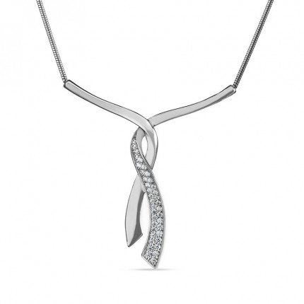Collar de plata filigrana circonita 40+3CM