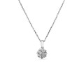 Colar de prata roseton 7 zircónias