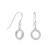 Pendientes de plata círculo circonita