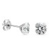 Brincos de prata 6 garras zircónia 6MM