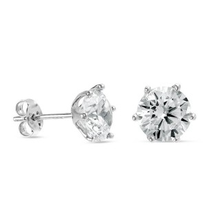 Pendientes de plata circonita 8MM