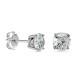 Pendientes de plata 4 garras circonita 7MM