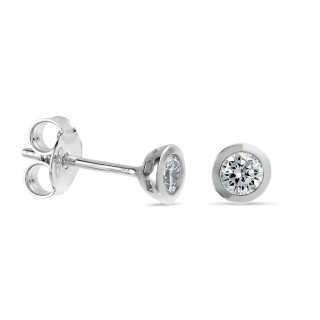 Pendientes de plata chaton circonita 3.5MM