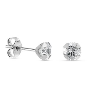 Pendientes de plata circonita 5MM
