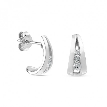 Pendientes de plata circonita