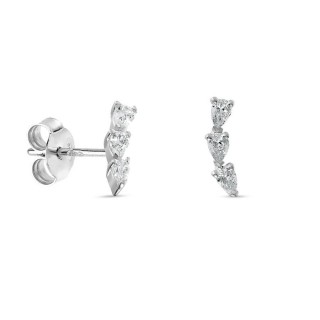 Pendientes de plata 3 circonitas