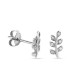 Pendientes de plata hojas