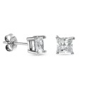 Brincos de prata pavê zircónia 5MM