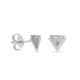 Pendientes de plata triángulo circonita