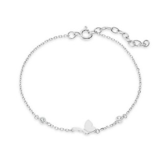 Pulsera de plata mariposa 18CM