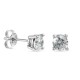 Brincos de prata 4 garras zircónia 5MM