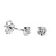 Brincos de prata zircónia redonda 4MM