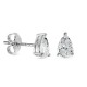Pendientes de plata triángulo 3 garras circonita