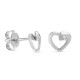 Pendiente de plata corazón 2 lados circonita