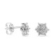 Pendientes de plata rosetón 14 circonita
