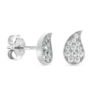 Pendientes de plata gota circonita