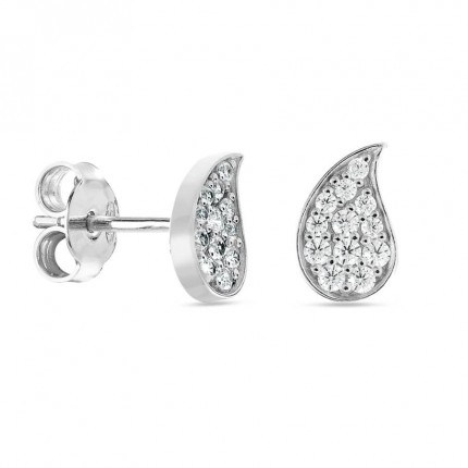 Pendientes de plata gota circonita