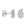 Brincos de prata gota e zircónia