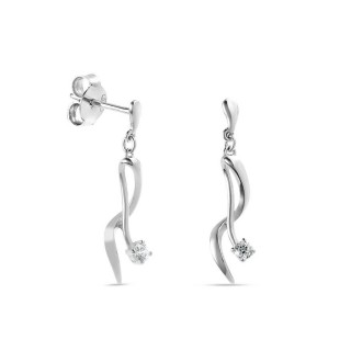 Pendientes de plata circonita fligrana