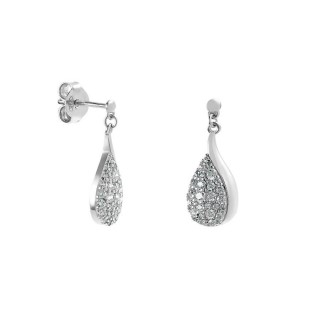 Pendientes de plata lágrima circonita