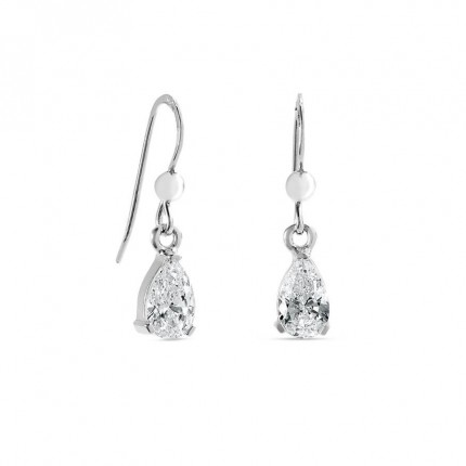 Pendientes de plata con forma jaula circonita