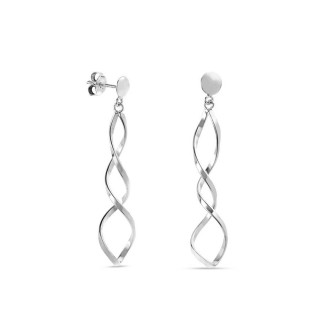 Pendientes de plata tenzado largo