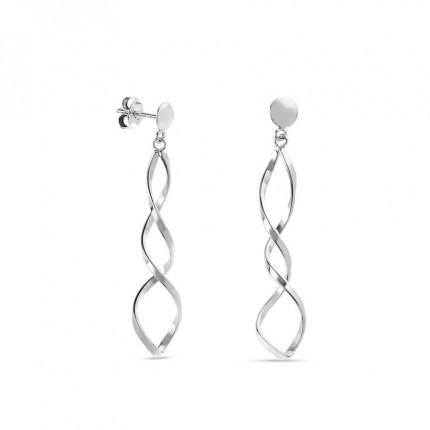 Pendientes de plata tenzado largo