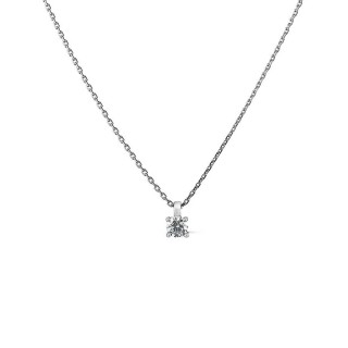 Colar de prata 4.5MM 4 garras zircónias 40+3CM
