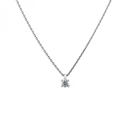 Colar de prata 4.5MM 4 garras zircónias 40+3CM